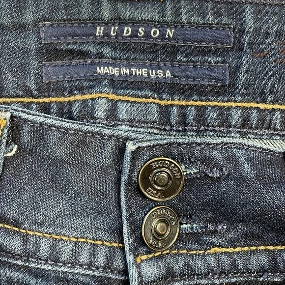 Vintage Hudson Flap Pocket Low Rise Y2K Jeans Dark Wash Sz 25 - Picture 7 of 13
